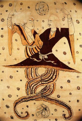 新疆吐鲁番阿斯塔纳墓葬出入土的伏羲女娲帛(29630182)-20240208165618.jpg